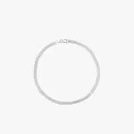 Sleek Texture Silver Anklet